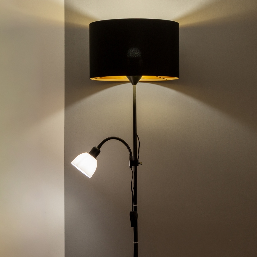 Brilagi - Golvlampa CERIA 1xE27/100W/230V + 1xE14/25W svart