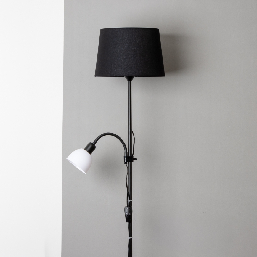 Brilagi - Golvlampa CERIA 1xE27/100W/230V + 1xE14/25W svart