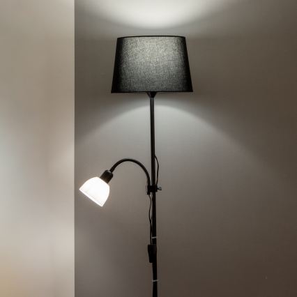 Brilagi - Golvlampa CERIA 1xE27/100W/230V + 1xE14/25W svart