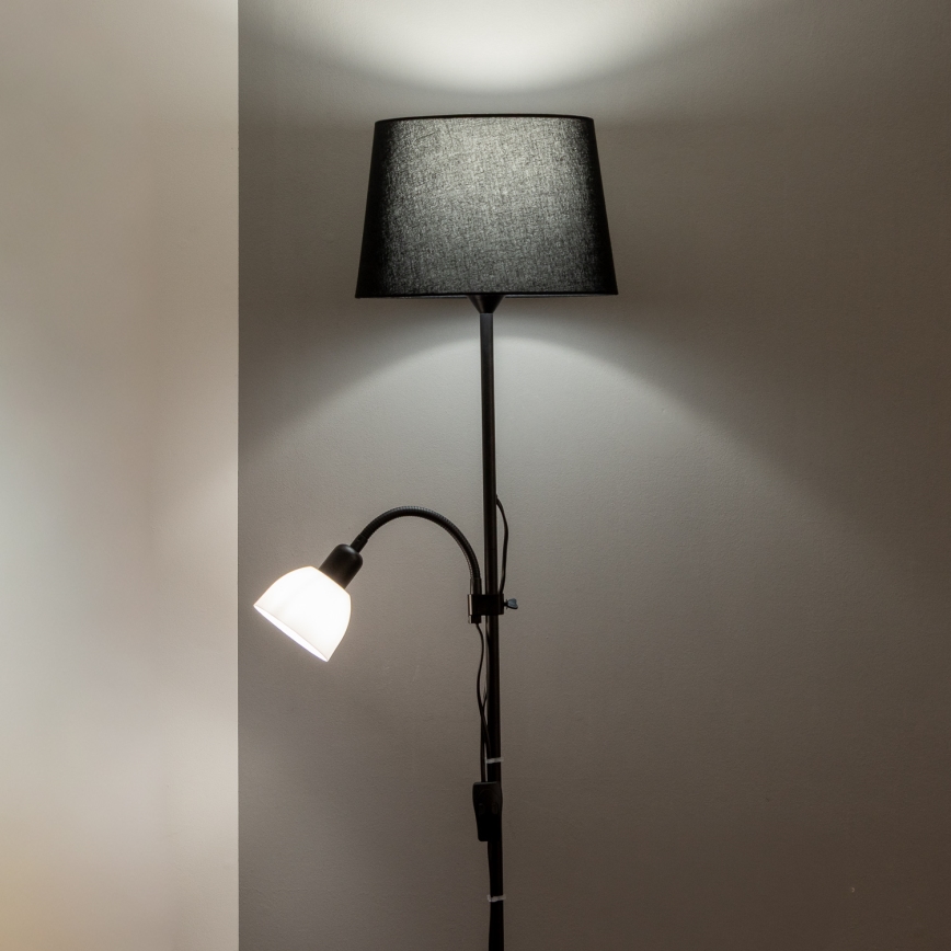 Brilagi - Golvlampa CERIA 1xE27/100W/230V + 1xE14/25W svart