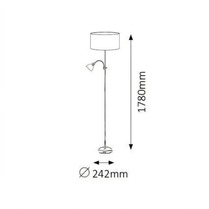 Brilagi - Golvlampa CERIA 1xE27/100W/230V + 1xE14/25W svart/vit
