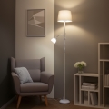 Brilagi - Golvlampa CERIA 1xE27/100W/230V + 1xE14/25W vit/grå