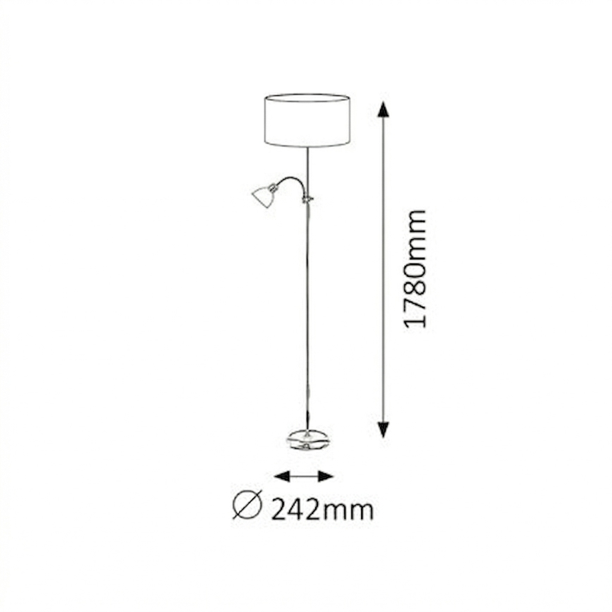 Brilagi - Golvlampa CERIA 1xE27/100W/230V + 1xE14/25W vit/grön