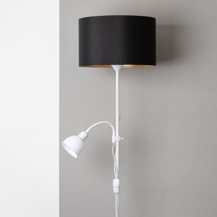 Brilagi - Golvlampa CERIA 1xE27/100W/230V + 1xE14/25W vit/svart