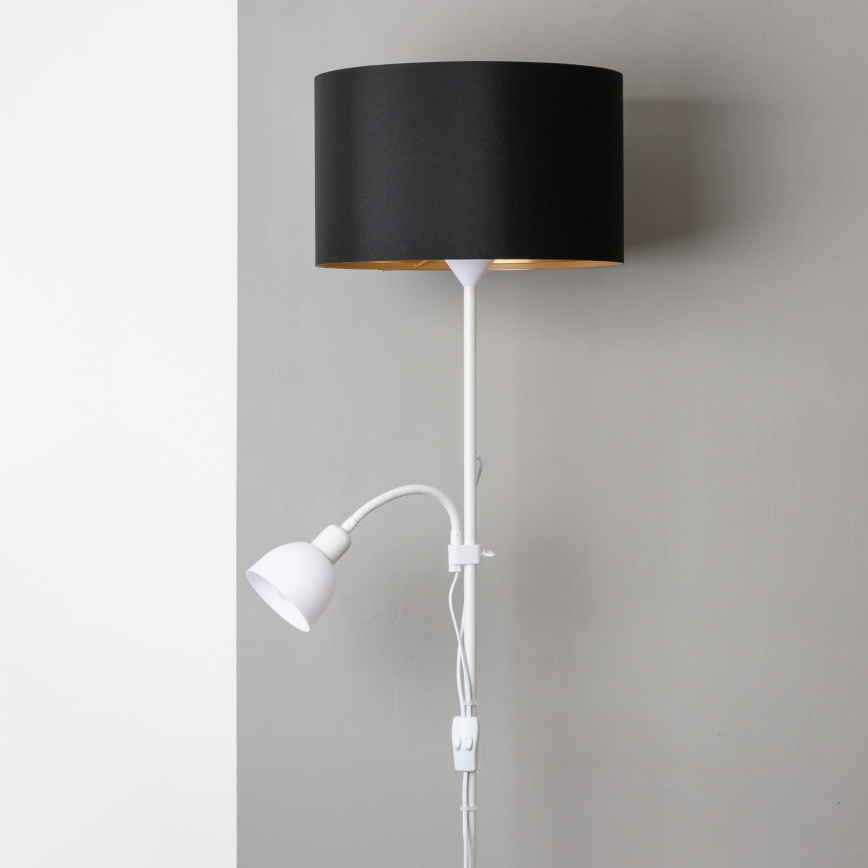 Brilagi - Golvlampa CERIA 1xE27/100W/230V + 1xE14/25W vit/svart