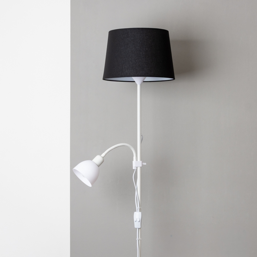 Brilagi - Golvlampa CERIA 1xE27/100W/230V + 1xE14/25W vit/svart