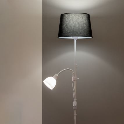 Brilagi - Golvlampa CERIA 1xE27/100W/230V + 1xE14/25W vit/svart