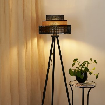 Brilagi - Golvlampa DAKOTA LUNETA 1xE27/15W/230V svart/rotting