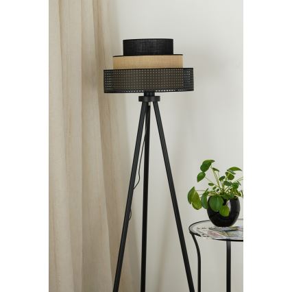 Brilagi - Golvlampa DAKOTA LUNETA 1xE27/15W/230V svart/rotting