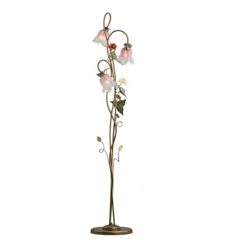 BRILAGI - Golvlampa KATERINA 3xE14/40W/230V flerfärgad/brons/patina