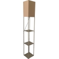 Brilagi - Golvlampa med hyllor GRADUS 1xE27/40W/230V 150 cm grå/beige