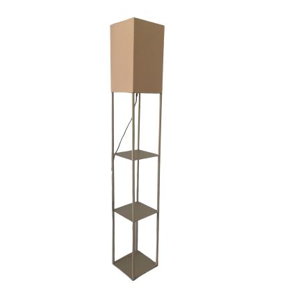 Brilagi - Golvlampa med hyllor GRADUS 1xE27/40W/230V 150 cm grå/beige