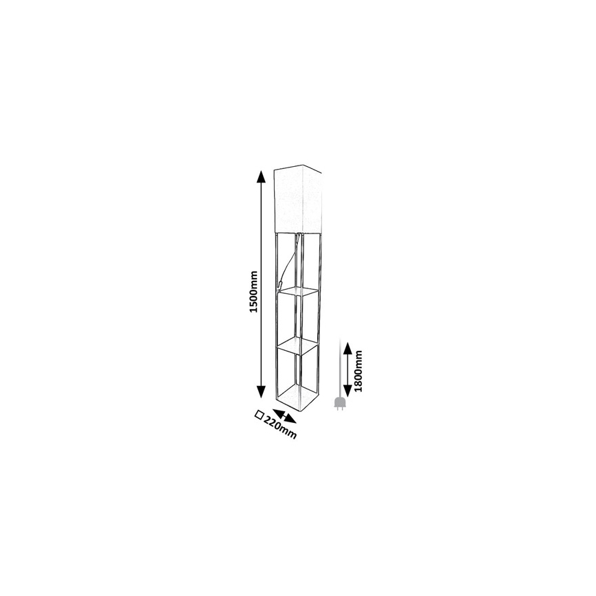 Brilagi - Golvlampa med hyllor GRADUS 1xE27/40W/230V 150 cm grå/beige