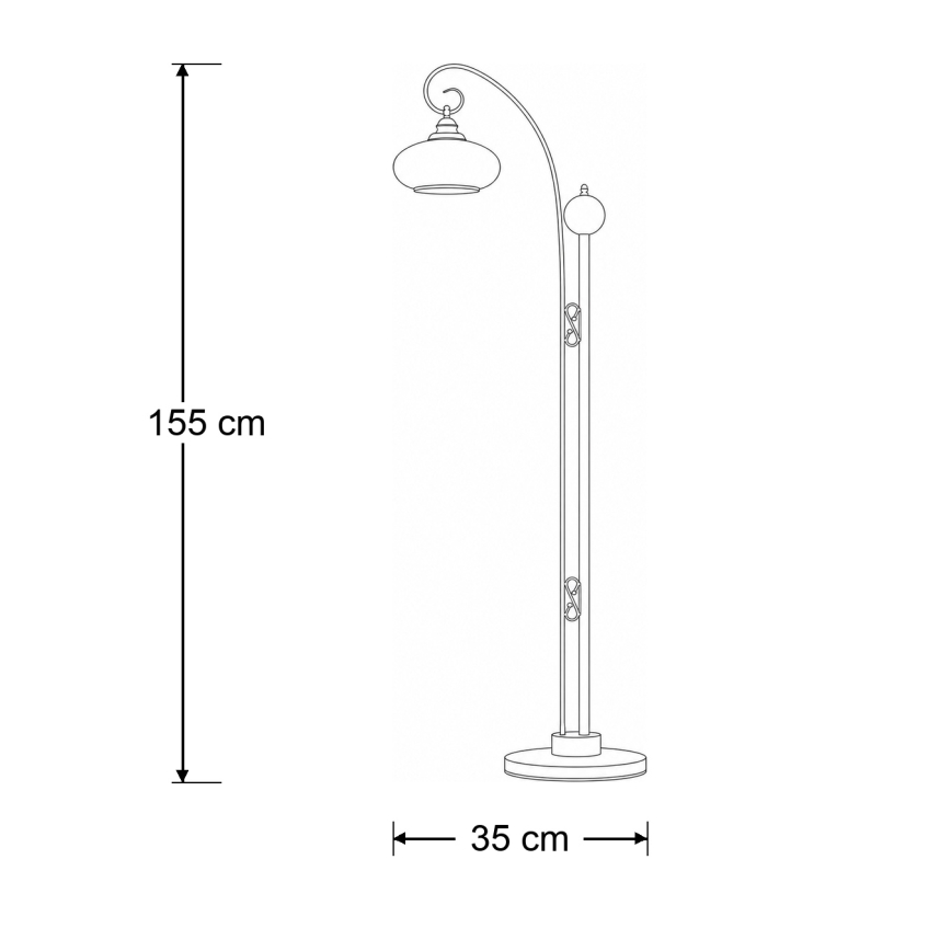 BRILAGI - Golvlampa MOLLERO 1xE27/15W/230V brons/patina