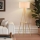 Brilagi - Golvlampa NORDIC WAVE 1xE27/15W/230V trä/linne