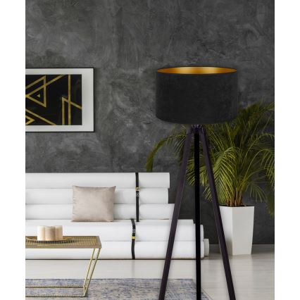 Brilagi - Golvlampa VELVET 1xE27/60W/230V svart/wenge