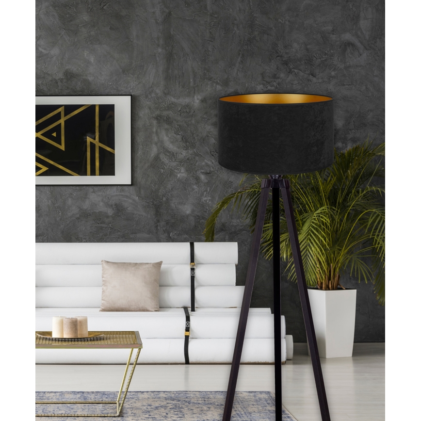 Brilagi - Golvlampa VELVET 1xE27/60W/230V svart/wenge