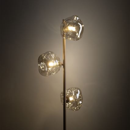 Brilagi - Golvlampa VULCANO 3xG9/8W/230V beige/rökbeige