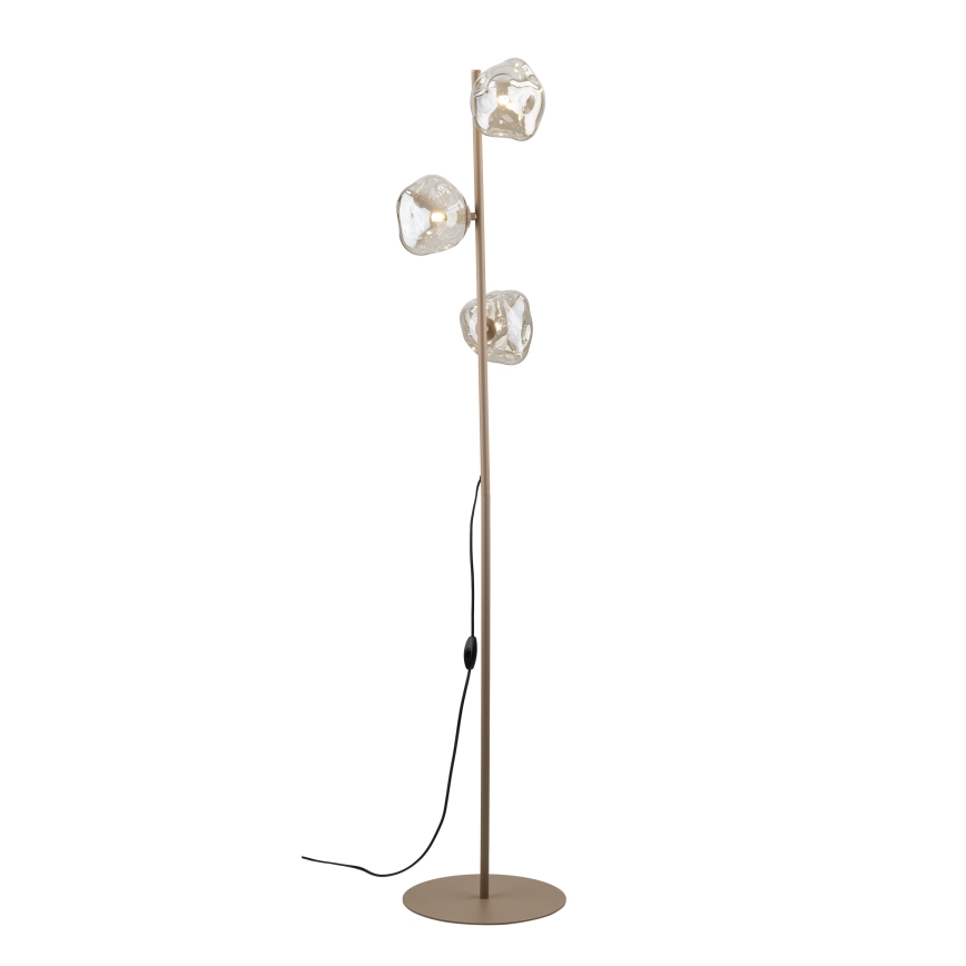 Brilagi - Golvlampa VULCANO 3xG9/8W/230V beige/rökbeige