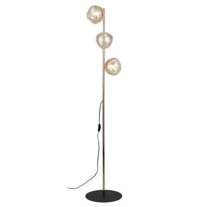 Brilagi - Golvlampa VULCANO 3xG9/8W/230V guld/rökbeige