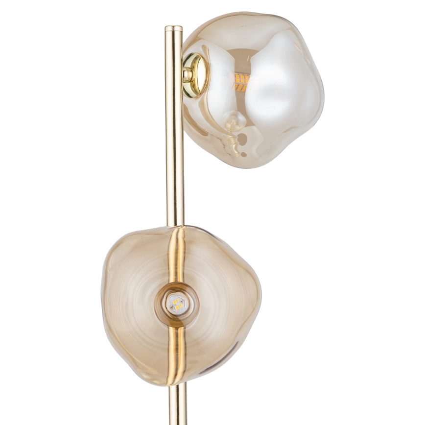 Brilagi - Golvlampa VULCANO 3xG9/8W/230V guld/rökbeige