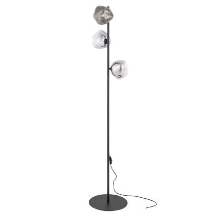 Brilagi - Golvlampa VULCANO 3xG9/8W/230V svart/rökig svart