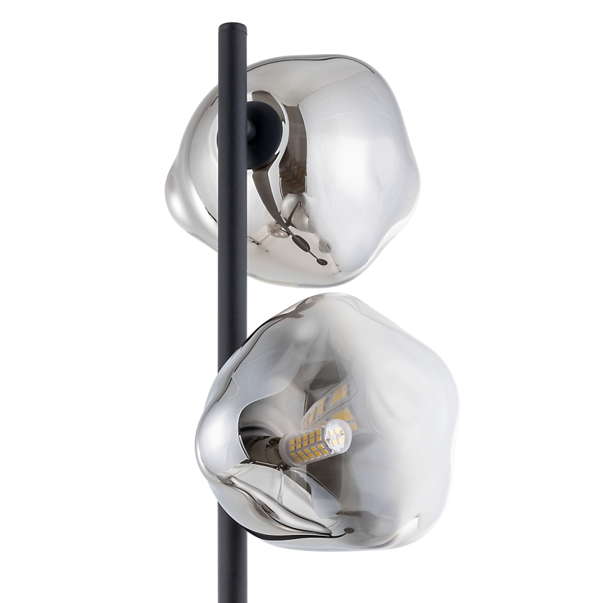 Brilagi - Golvlampa VULCANO 3xG9/8W/230V svart/rökig svart