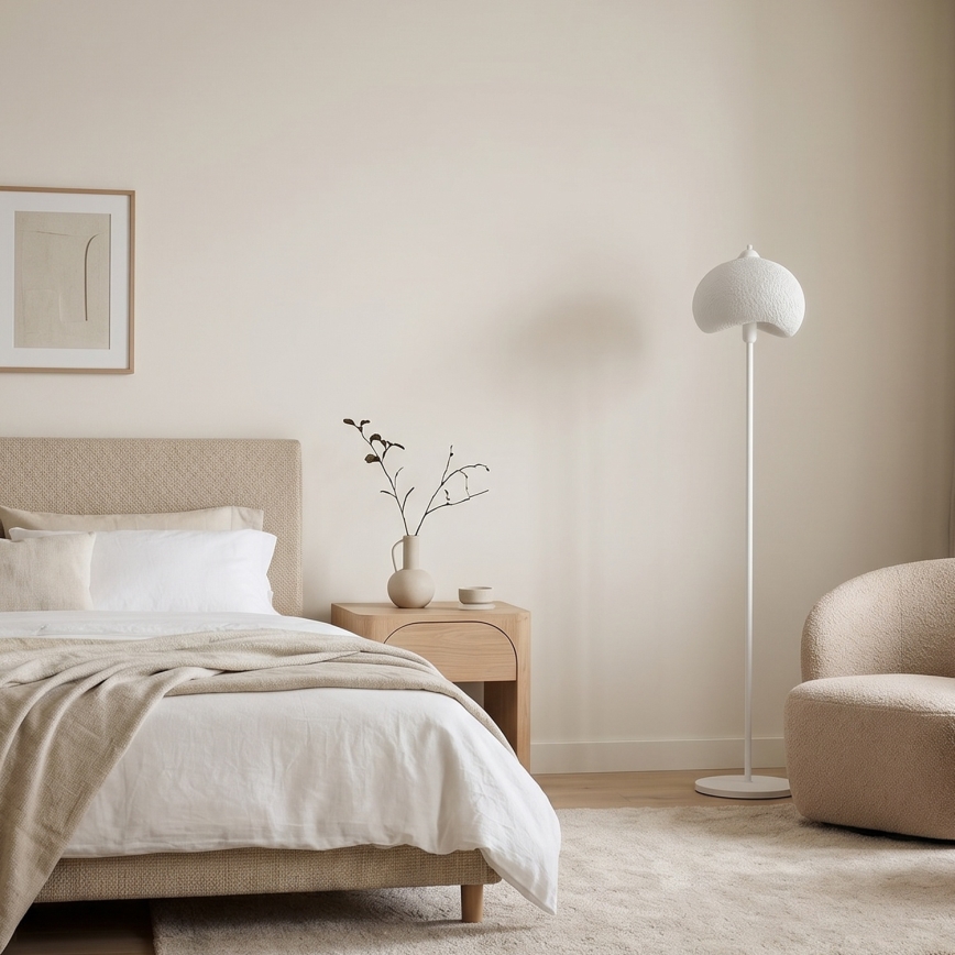 Brilagi - Golvlampa WABI SABI 1xE27/40W/230V vit