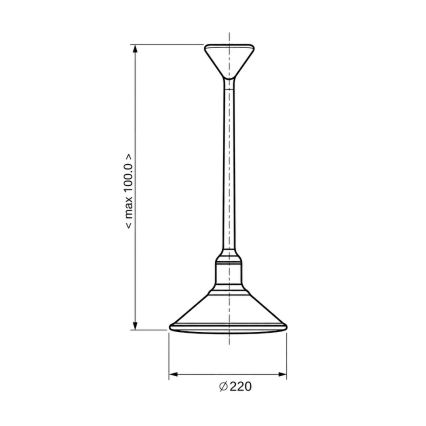 BRILAGI - Hänglampa med kabel FORGE 1xE27/60W/230V Ø 22 cm brun