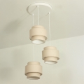 Brilagi - Hänglampa med kabel RESNA 3xE27/60W/230V Ø 45 cm beige