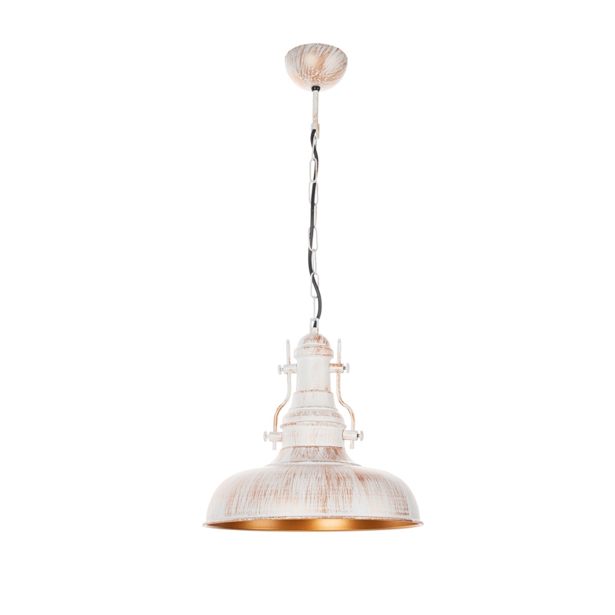Brilagi - Hänglampa med kedja PYRONIC 1xE27/40W/230V Ø 32 cm krämvit/patina