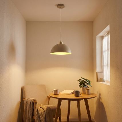 Brilagi - Hänglampa på kabel 1xE27/60W/230V Ø 30 cm beige/guld