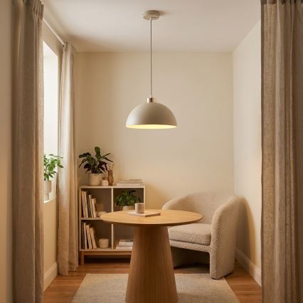 Brilagi - Hänglampa på kabel 1xE27/60W/230V Ø 30 cm beige/guld