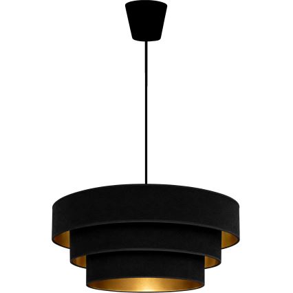 Brilagi - Hänglampa på kabel LUNETA 1xE27/60W/230V Ø 40 cm svart/guld