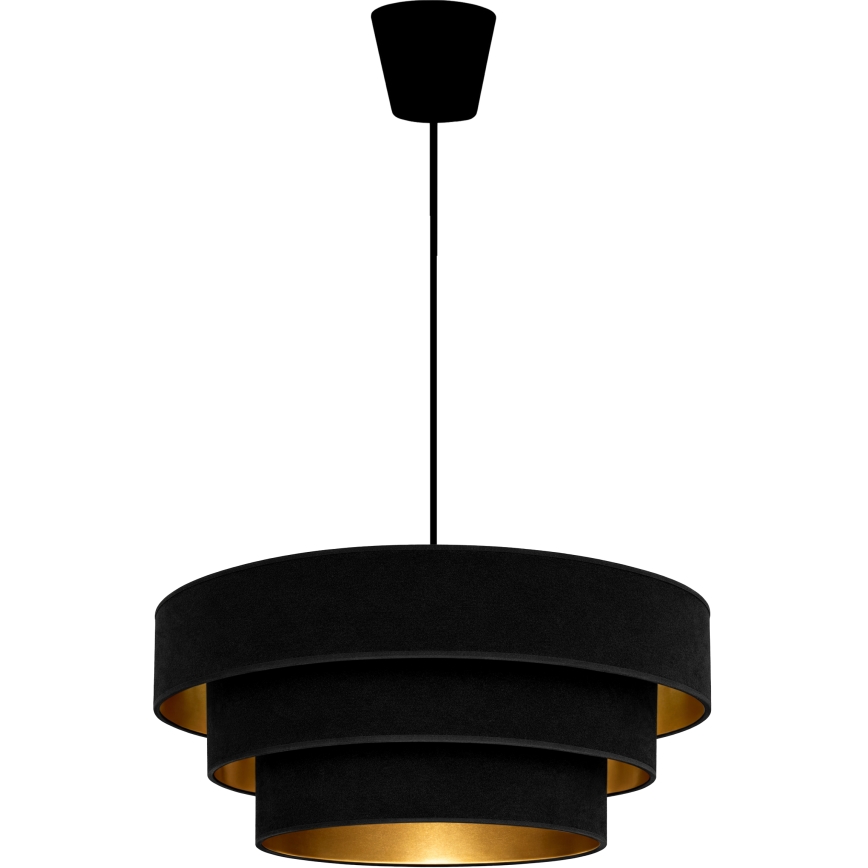 Brilagi - Hänglampa på kabel LUNETA 1xE27/60W/230V Ø 40 cm svart/guld