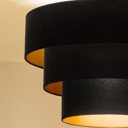 Brilagi - Hänglampa på kabel LUNETA 1xE27/60W/230V Ø 40 cm svart/guld