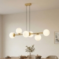 Brilagi - Hänglampa på kabel MALONY 6xE14/20W/230V guld