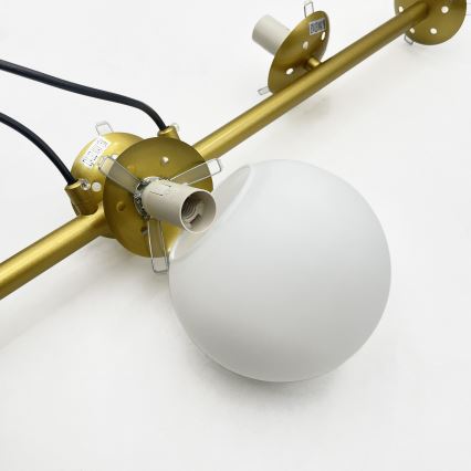 Brilagi - Hänglampa på kabel MALONY 6xE14/20W/230V guld