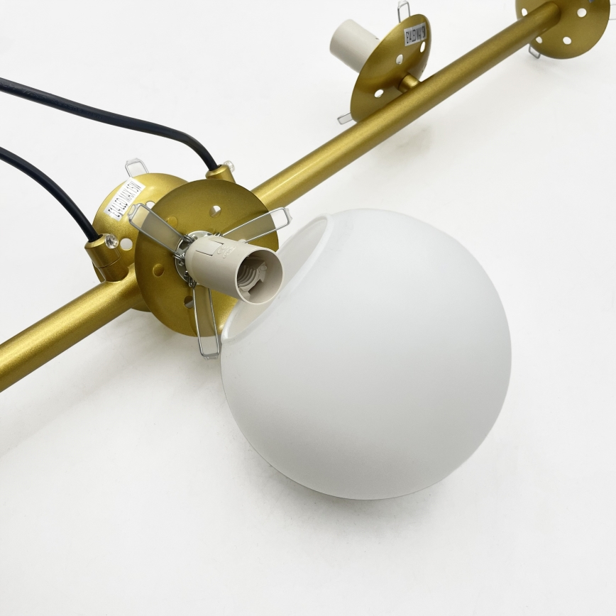 Brilagi - Hänglampa på kabel MALONY 6xE14/20W/230V guld