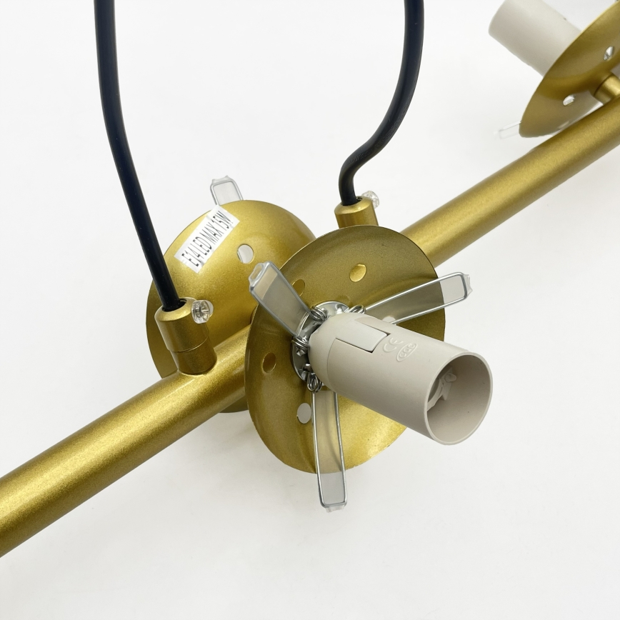 Brilagi - Hänglampa på kabel MALONY 6xE14/20W/230V guld