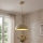 Brilagi - Hänglampa på kabel MOON 1xE27/60W/230V Ø 30 cm beige/guld