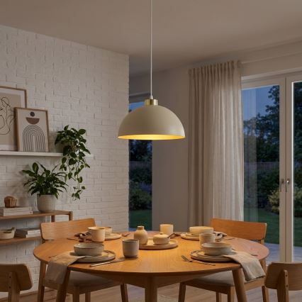 Brilagi - Hänglampa på kabel MOON 1xE27/60W/230V Ø 30 cm beige/guld