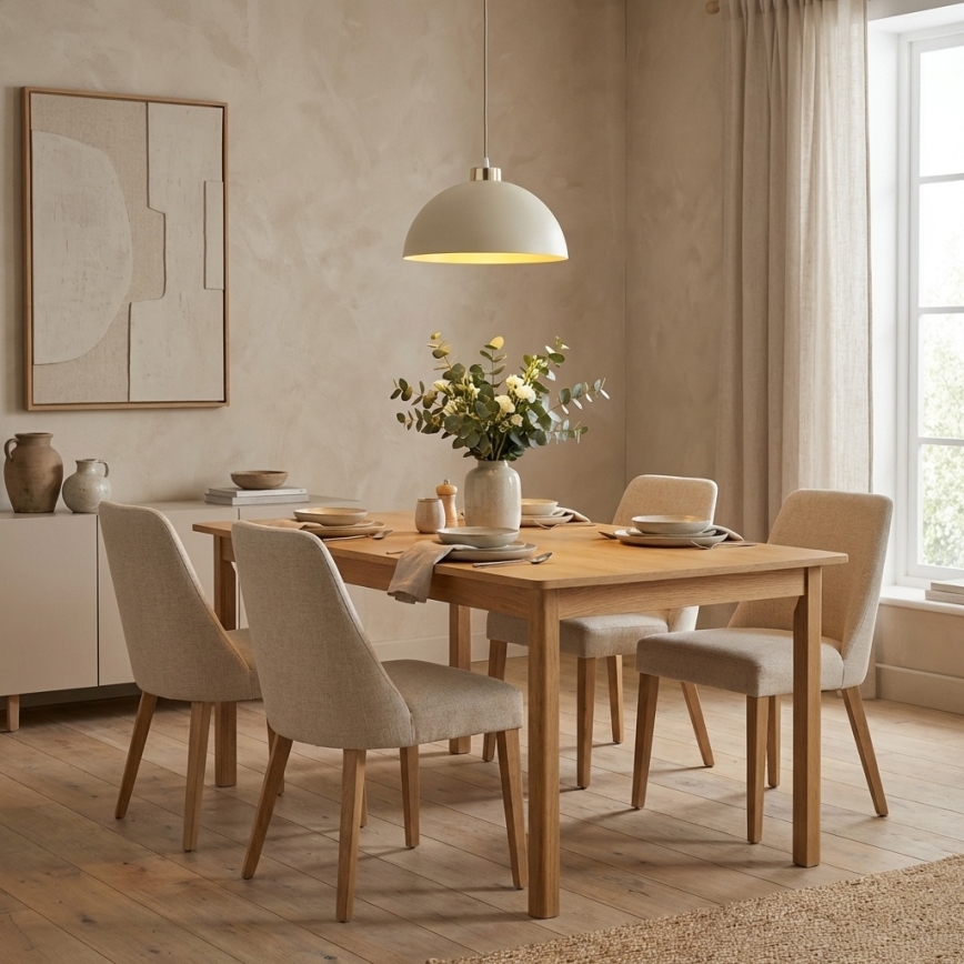 Brilagi - Hänglampa på kabel MOON 1xE27/60W/230V Ø 30 cm beige/guld