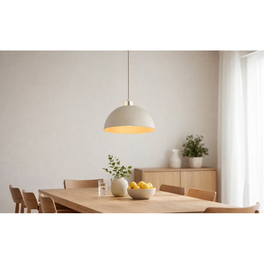 Brilagi - Hänglampa på kabel MOON 1xE27/60W/230V Ø 30 cm beige/guld