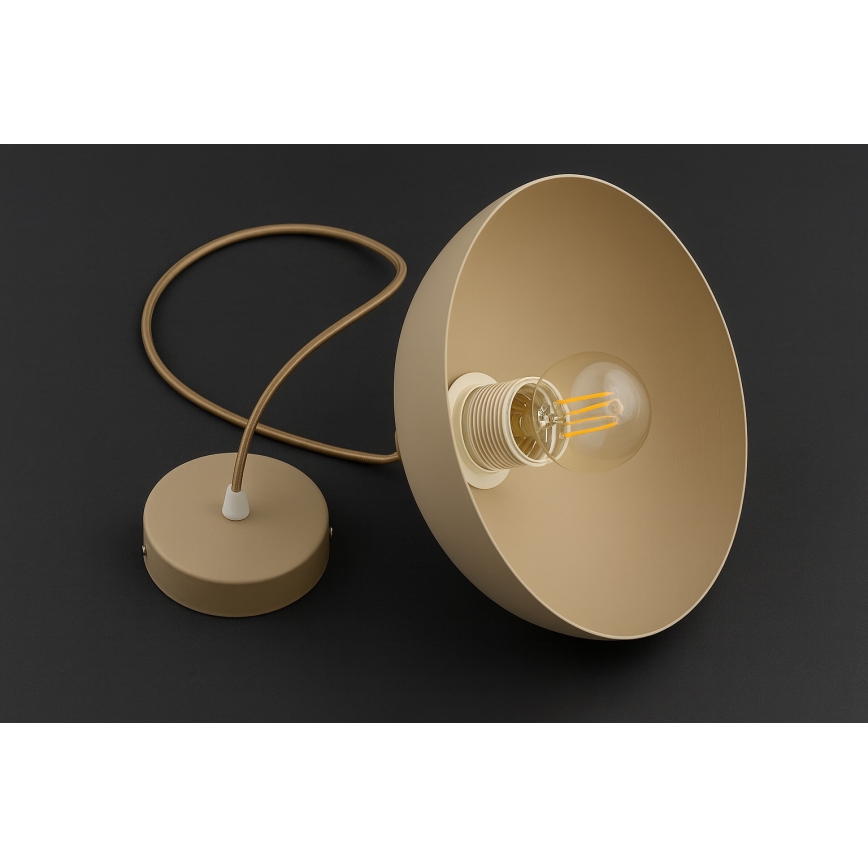 Brilagi - Hänglampa på kabel MOON 1xE27/60W/230V Ø 30 cm beige/guld