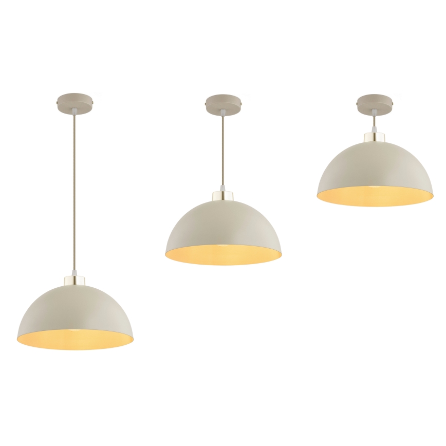 Brilagi - Hänglampa på kabel MOON 1xE27/60W/230V Ø 30 cm beige/guld