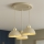 Brilagi - Hänglampa på kabel MOON 3xE27/60W/230V beige/guld