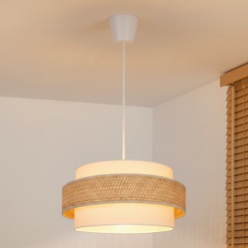 Brilagi - Hänglampa på kabel SPACE 1xE27/60W/230V Ø 40 cm beige/krämfärgad