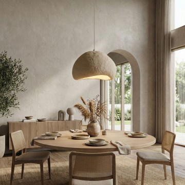 Brilagi - Hänglampa på kabel WABI SABI 1xE27/40W/230V Ø 50 cm beige