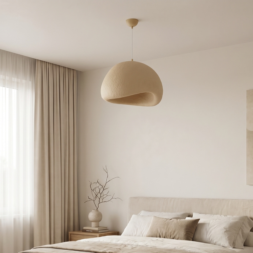Brilagi - Hänglampa på kabel WABI SABI 1xE27/40W/230V Ø 50 cm beige